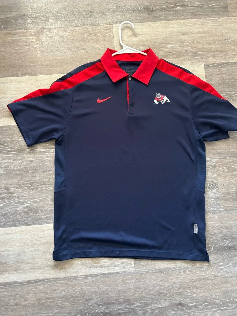 Nike Men's Bright Red Short-Sleeve Polo and blue polo short sleeve shirts,